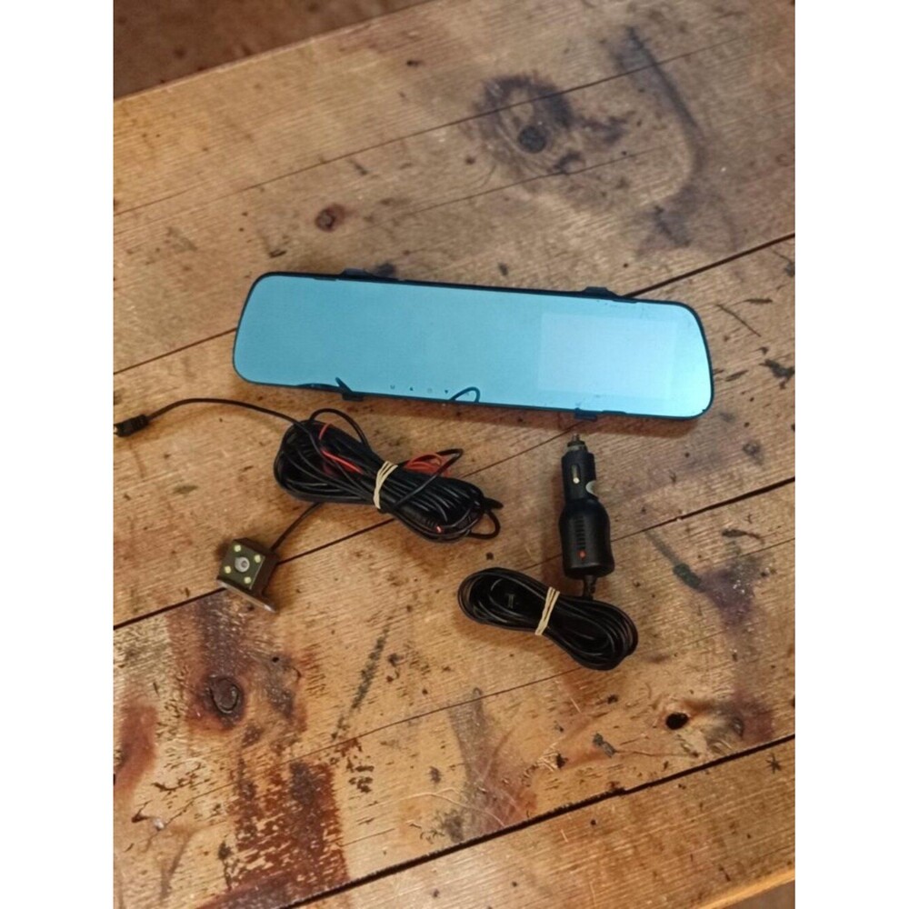 Mirror Dash Cam 1080P Front + Rear View Dual Camera, Night Vision, Parking